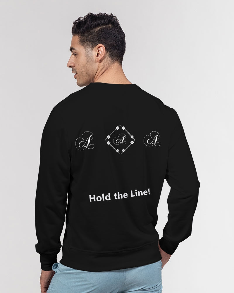 Hold the Line Men's All-Over Print Classic French Terry Crewneck Pullover
