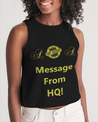 More Solutions and Less Excuses Women's All-Over Print Cropped Tank