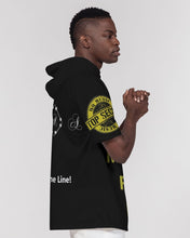 Load image into Gallery viewer, Hold the Line Men&#39;s All-Over Print Premium Heavyweight Short Sleeve Hoodie