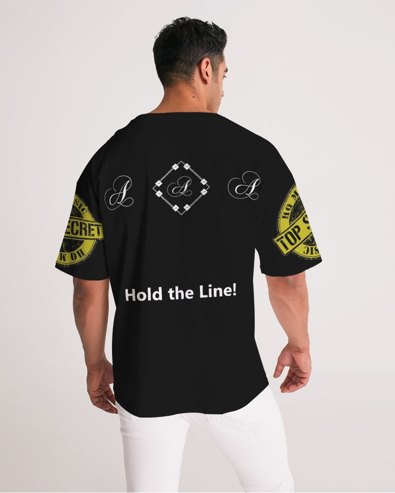 Hold the Line Men's All-Over Print Premium Heavyweight Tee