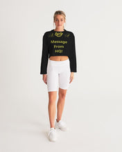 Load image into Gallery viewer, More Solutions and Less Excuses Women&#39;s All-Over Print Cropped Sweatshirt