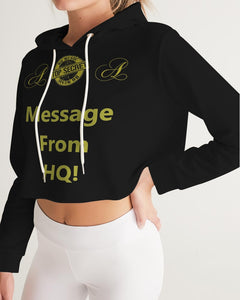 More Solutions and Less Excuses Women's All-Over Print Cropped Hoodie