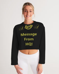 More Solutions and Less Excuses Women's All-Over Print Cropped Sweatshirt