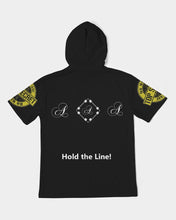 Load image into Gallery viewer, Hold the Line Men&#39;s All-Over Print Premium Heavyweight Short Sleeve Hoodie