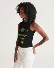 Load image into Gallery viewer, More Solutions and Less Excuses Women&#39;s All-Over Print Cropped Tank
