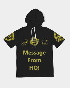 More Solutions and Less Excuses Men's All-Over Print Premium Heavyweight Short Sleeve Hoodie