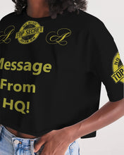 Load image into Gallery viewer, Hold the Line Women&#39;s All-Over Print Lounge Cropped Tee