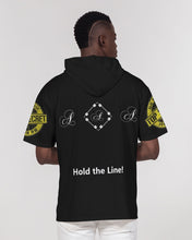 Load image into Gallery viewer, Hold the Line Men&#39;s All-Over Print Premium Heavyweight Short Sleeve Hoodie