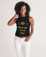 Load image into Gallery viewer, More Solutions and Less Excuses Women&#39;s All-Over Print Cropped Tank