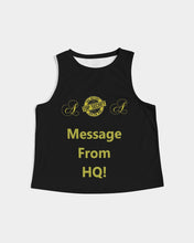 Load image into Gallery viewer, More Solutions and Less Excuses Women&#39;s All-Over Print Cropped Tank