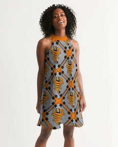 Cyclone - Diamond Pattern 2023 - theagencyheadquarters Women's Halter Dress