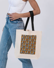 Load image into Gallery viewer, Cyclone - Diamond Pattern 2023 - theagencyheadquarters Canvas Tote with Contrast-Color Handles | Q-Tees