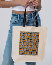 Load image into Gallery viewer, Cyclone - Diamond Pattern 2023 - theagencyheadquarters Canvas Tote with Contrast-Color Handles | Q-Tees