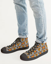 Load image into Gallery viewer, Cyclone - Diamond Pattern 2023 - theagencyheadquarters Men's Hightop Canvas Shoe - Black