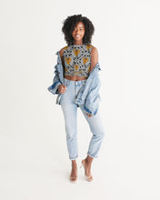 Load image into Gallery viewer, Cyclone Gray- Diamond Pattern 2023 - theagencyheadquarters Women's Twist-Front Tank