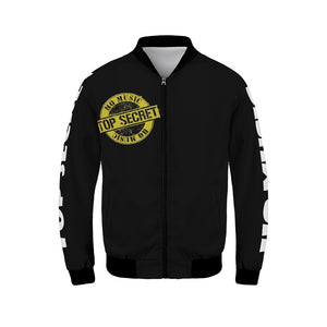 Top Secret Logo - background black - 3D Paint Men's Bomber Jacket