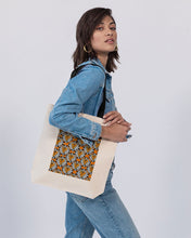 Load image into Gallery viewer, Cyclone - Diamond Pattern 2023 - theagencyheadquarters Canvas Tote with Contrast-Color Handles | Q-Tees