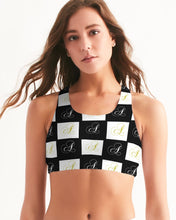 Load image into Gallery viewer, Double A - Black background bed sheets Women's Seamless Sports Bra