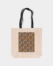 Load image into Gallery viewer, Cyclone - Diamond Pattern 2023 - theagencyheadquarters Canvas Tote with Contrast-Color Handles | Q-Tees