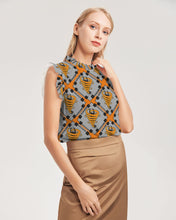 Load image into Gallery viewer, Cyclone - Diamond Pattern 2023 - theagencyheadquarters Women&#39;s Ruffle Sleeve Top