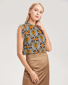 Cyclone - Diamond Pattern 2023 - theagencyheadquarters Women's Ruffle Sleeve Top