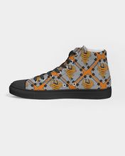 Load image into Gallery viewer, Cyclone - Diamond Pattern 2023 - theagencyheadquarters Men's Hightop Canvas Shoe - Black