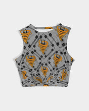 Load image into Gallery viewer, Cyclone Gray- Diamond Pattern 2023 - theagencyheadquarters Women's Twist-Front Tank