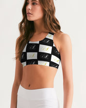 Load image into Gallery viewer, Double A - Black background bed sheets Women's Seamless Sports Bra