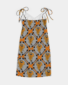 Cyclone - Diamond Pattern 2023 - theagencyheadquarters Women's Tie Strap Split Dress