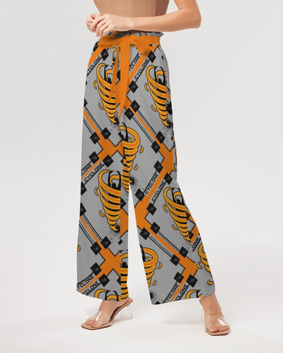 Cyclone - Diamond Pattern 2023 - theagencyheadquarters Women's High-Rise Wide Leg Pants