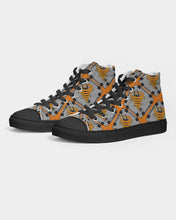 Load image into Gallery viewer, Cyclone - Diamond Pattern 2023 - theagencyheadquarters Men's Hightop Canvas Shoe - Black