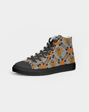 Load image into Gallery viewer, Cyclone - Diamond Pattern 2023 - theagencyheadquarters Men's Hightop Canvas Shoe - Black